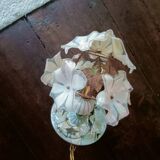 70s Flower and Mirror Chandelier