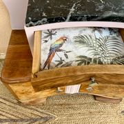 Chevet style Art Déco en bois peint en rose poudré