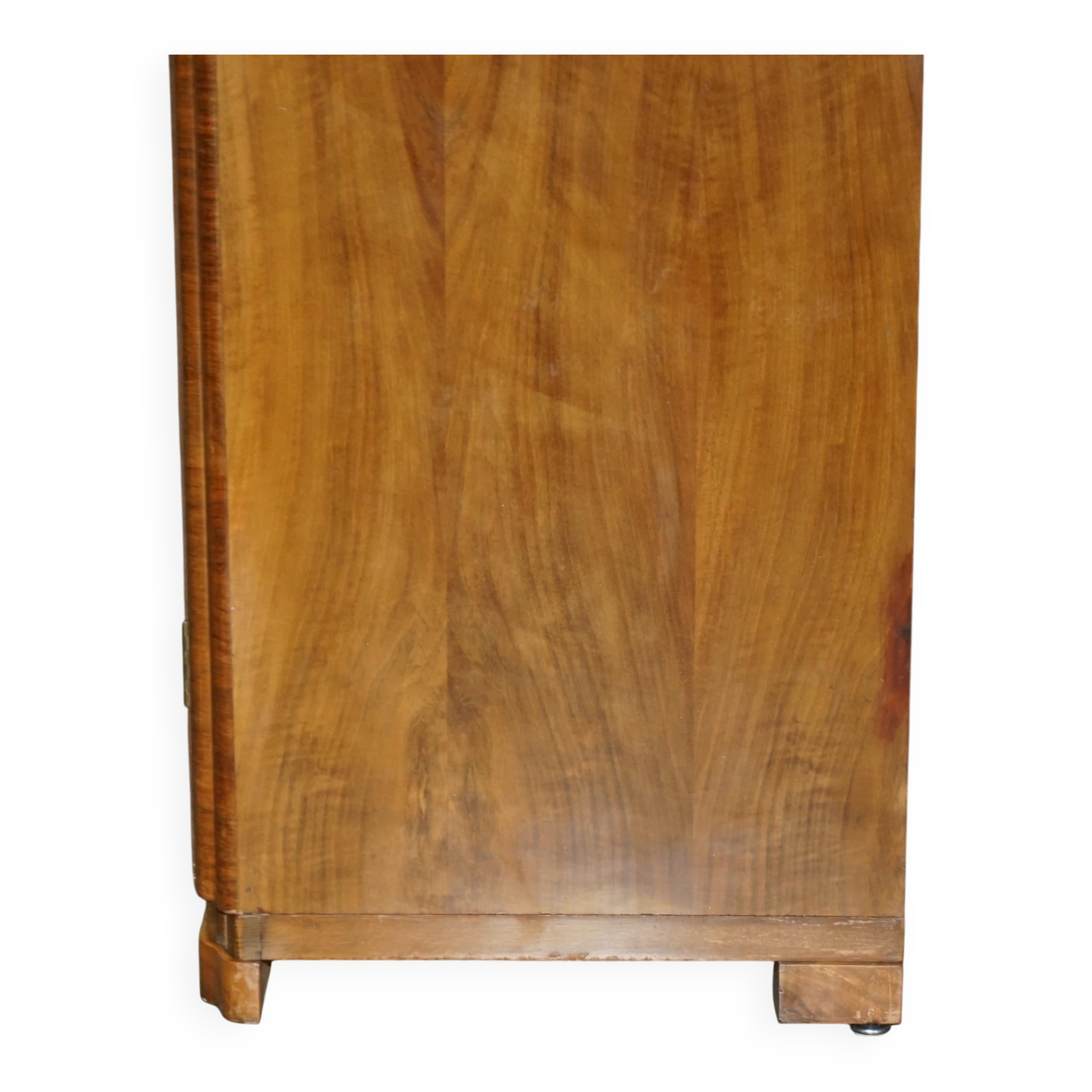 Double Art Deco wardrobe in satin walnut circa 1930