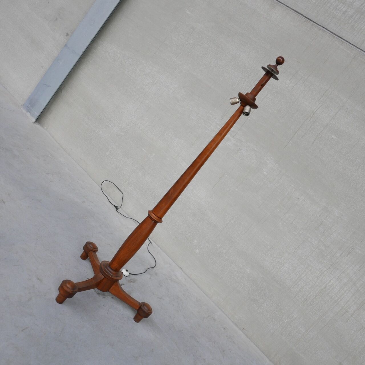Antique walnut french floor lamp