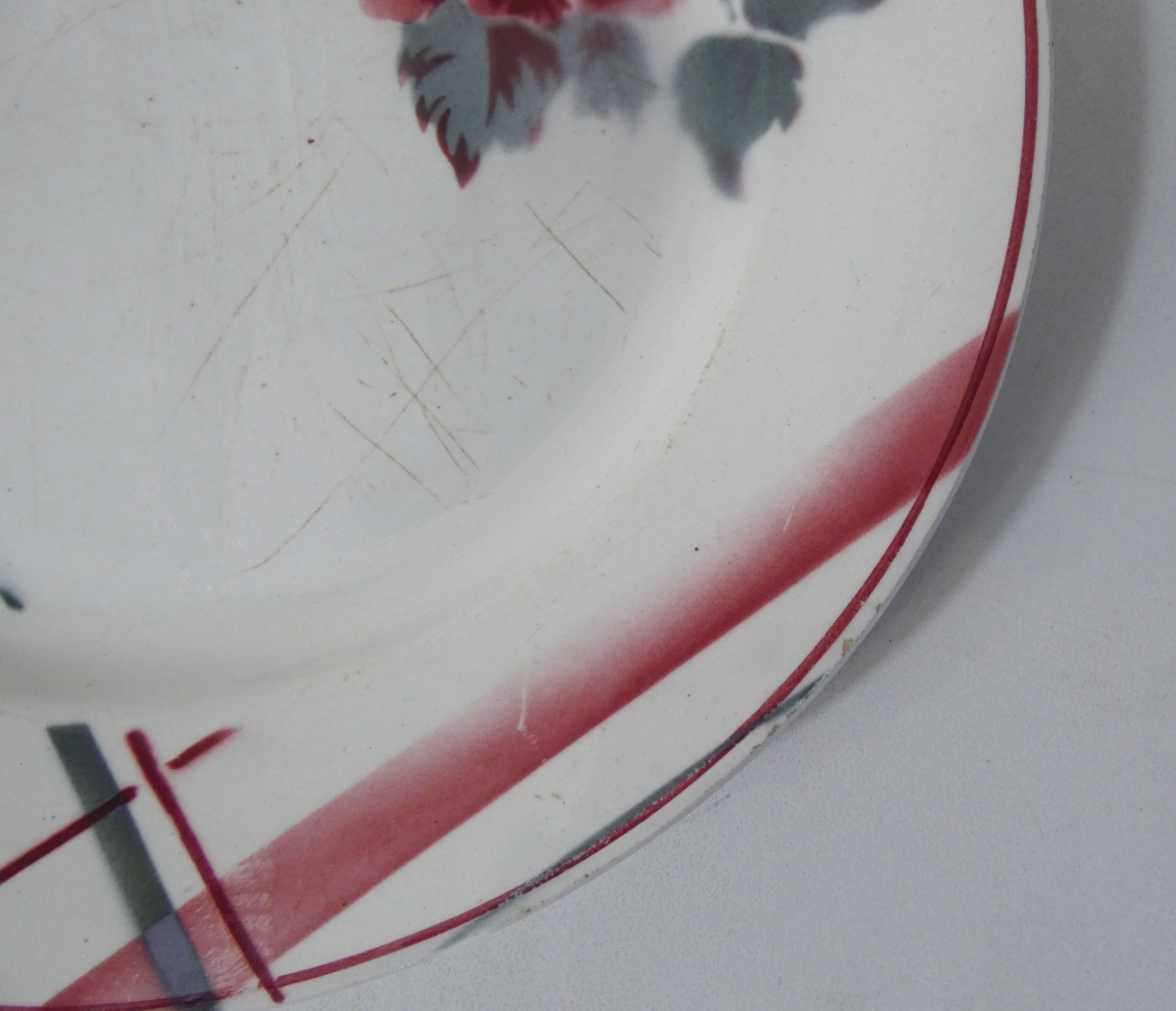 Digoin sarreguemines 2 flat plates la rose