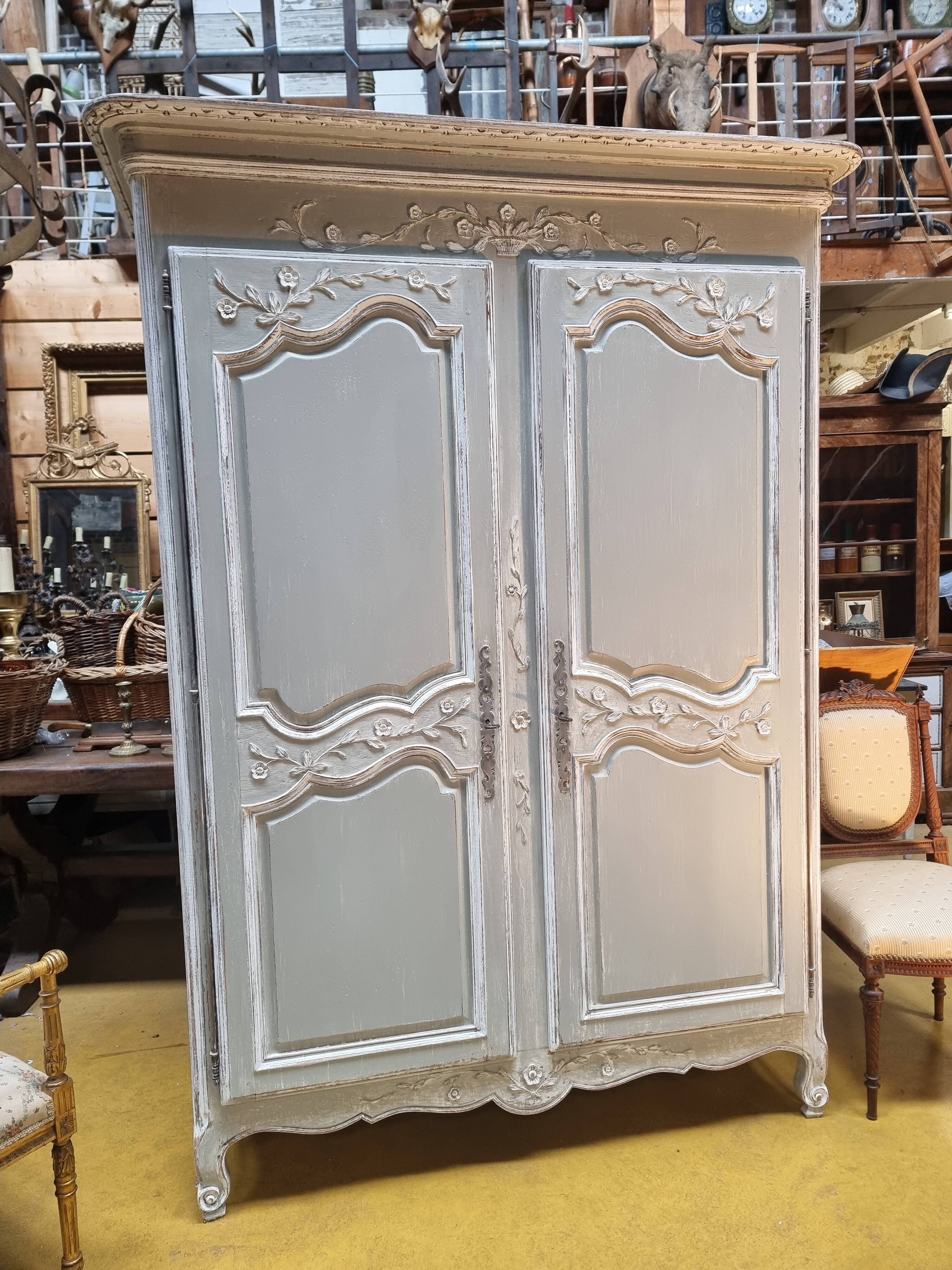Armoire normande de mariage peinte Selency