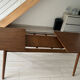 Table à manger extensible effet noyer – 160 cm à 210 cm – Comme neuve