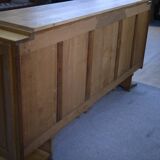 Brutalist Art Deco oak sideboard in the style of Charles Dudouyt / Gaston Poisson