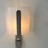Vintage Arlus wall light, Perspex and brushed metal, France 1970