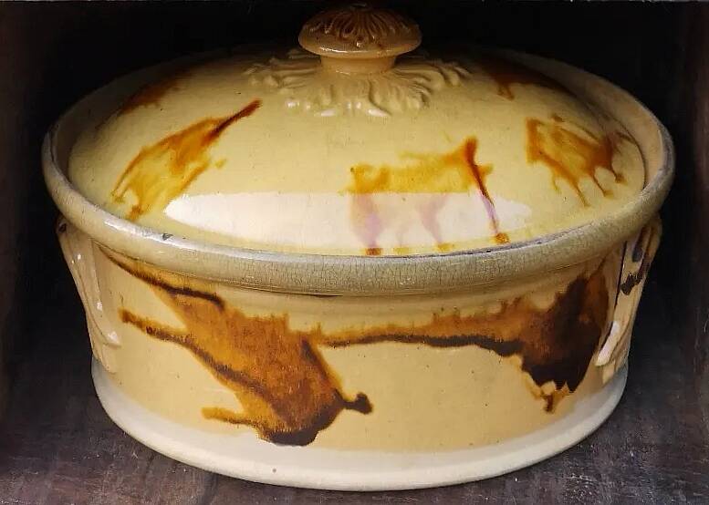 Old glazed terracotta terrine