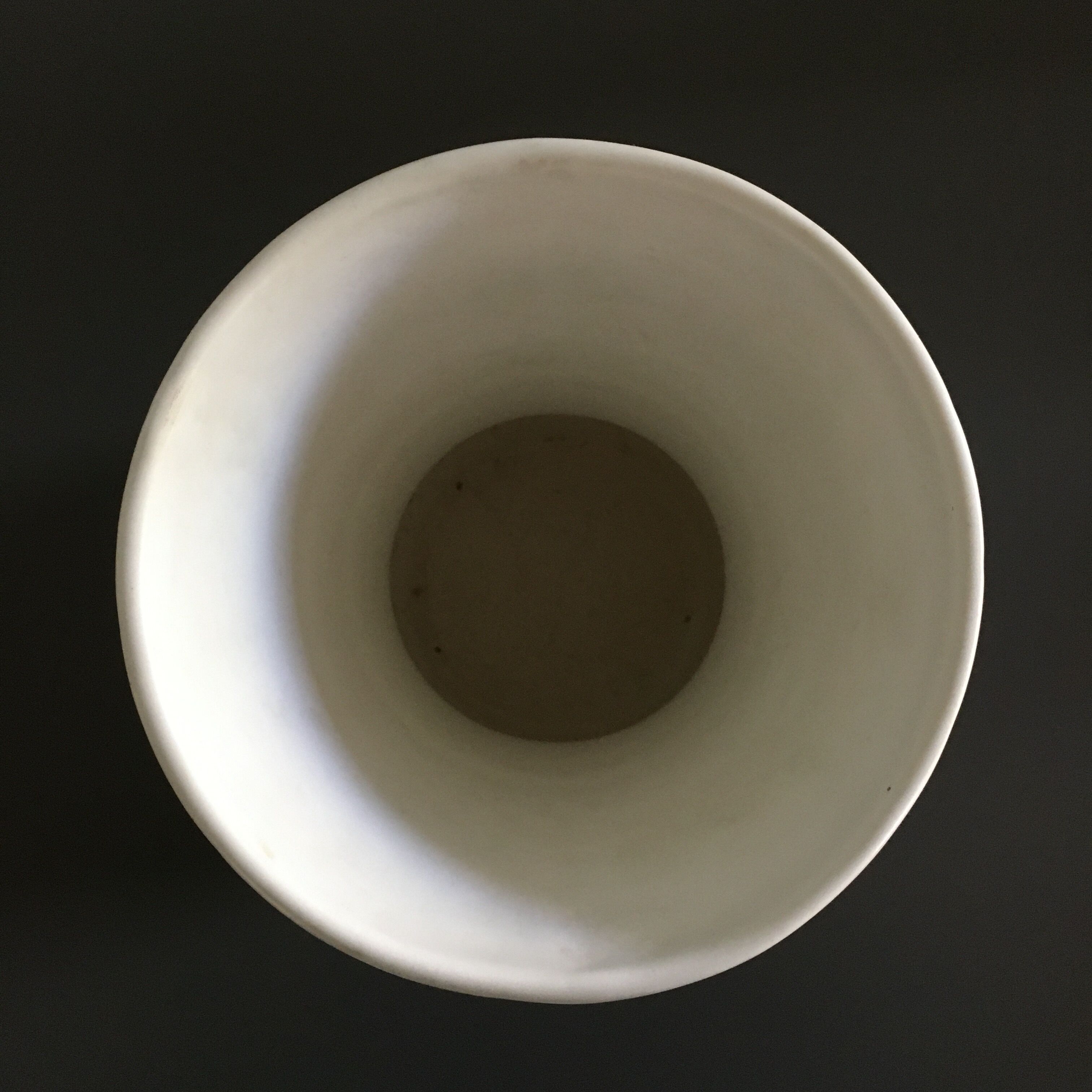 Ivory vase with blue decoration signed