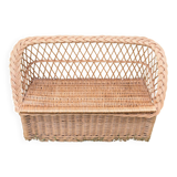 Vintage 60s rattan storage bench