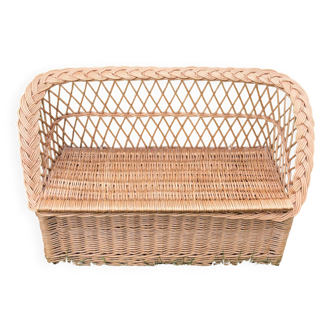 Vintage 60s rattan chest bench