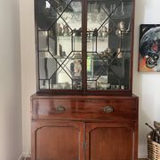 Library with English mahogany secretary.