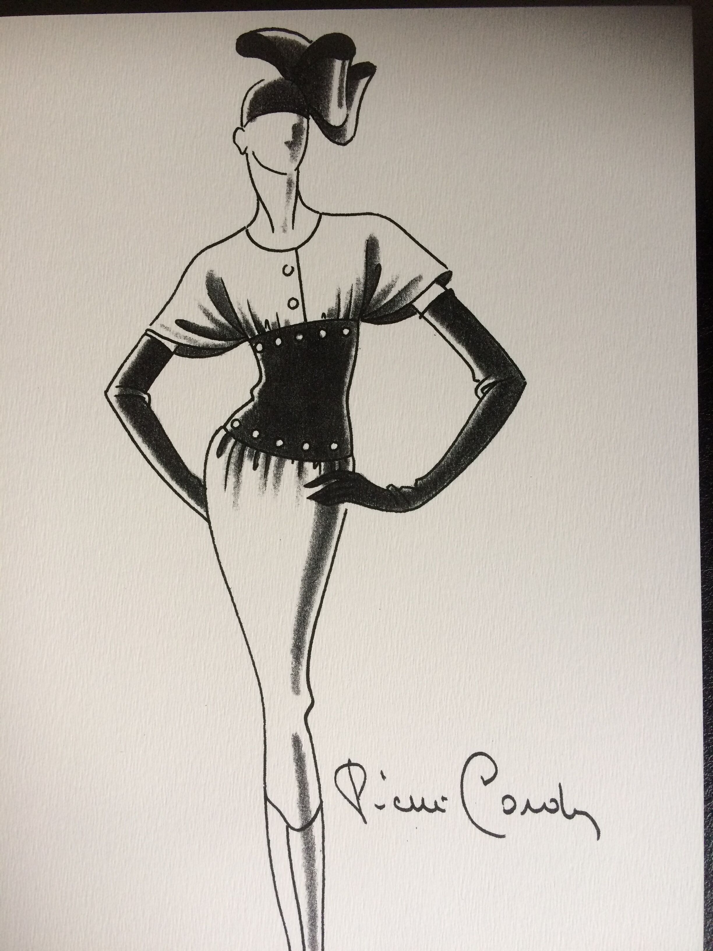 Illustration of mode or press by Pierre Cardin - 80s