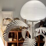 Palm lamppost in opaline and white metal