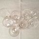 Suite of 8 engraved glass drip glasses from the 1930s 1940s
