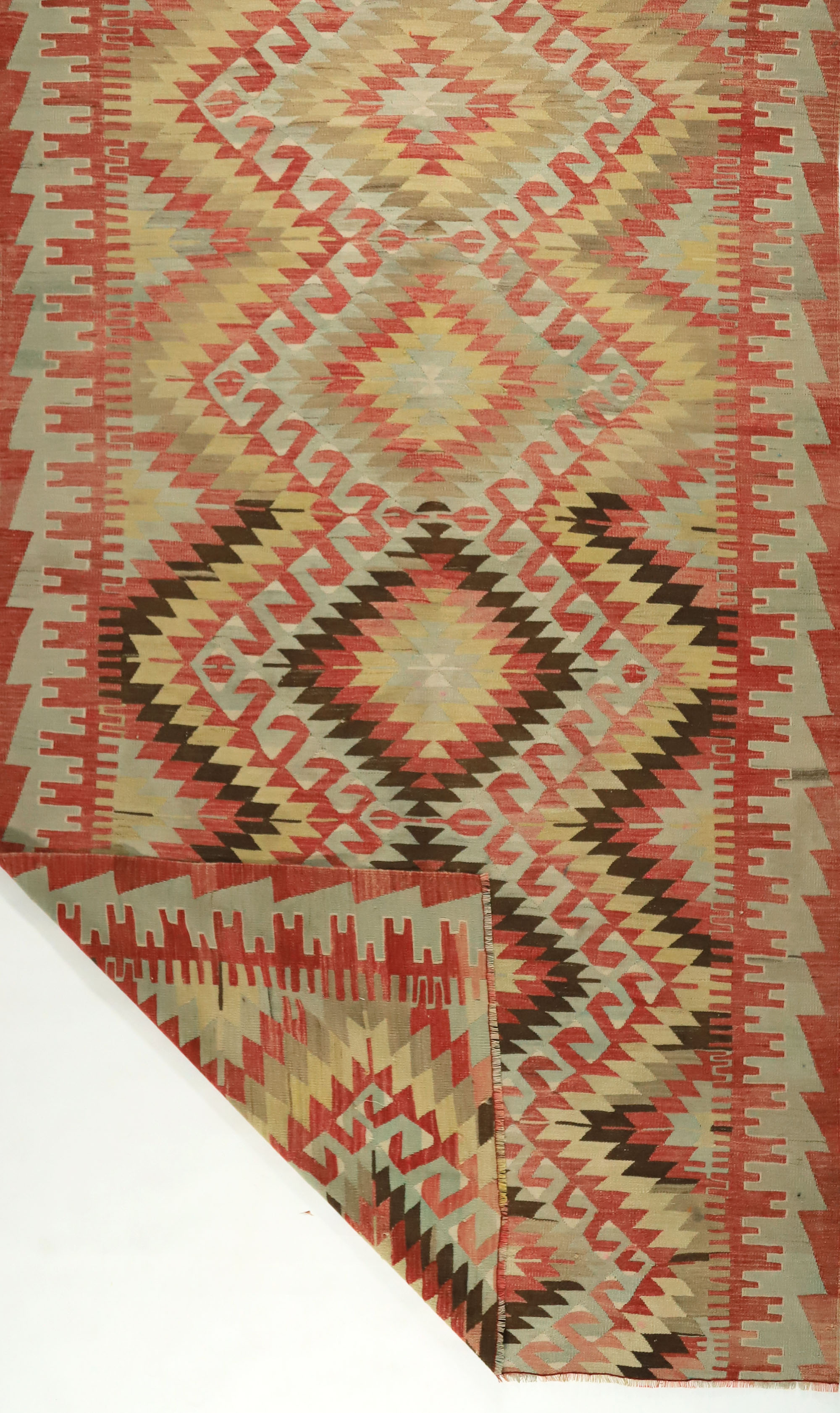 Anatolian handmade kilim rug 298 cm x 177 cm