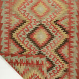 Anatolian handmade kilim rug 298 cm x 177 cm