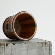 Striped vase in solid wood, 19th century