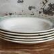 Five old plates Terre de fer from Choisy-Le-Roi HB and cie