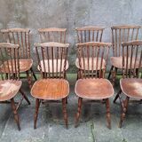 8 chaises bistrot Baumann modèle Tacoma