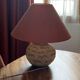 Barbotine earthenware lamp – 1980s – 20th century production