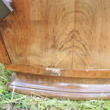 Art deco bedside table wood & marble