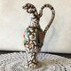 Carafe pitcher with handle, Vallauris style, sea foam, HYERES, vintage 60s