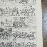 Lithograph on horse racing from 1928