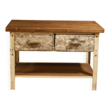 Table de cuisine industrielle en fer des années 1950, Tchécoslovaquie