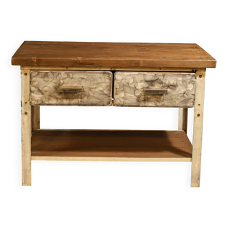 Industrial iron kitchen table from the 1950s, Czechoslovakia