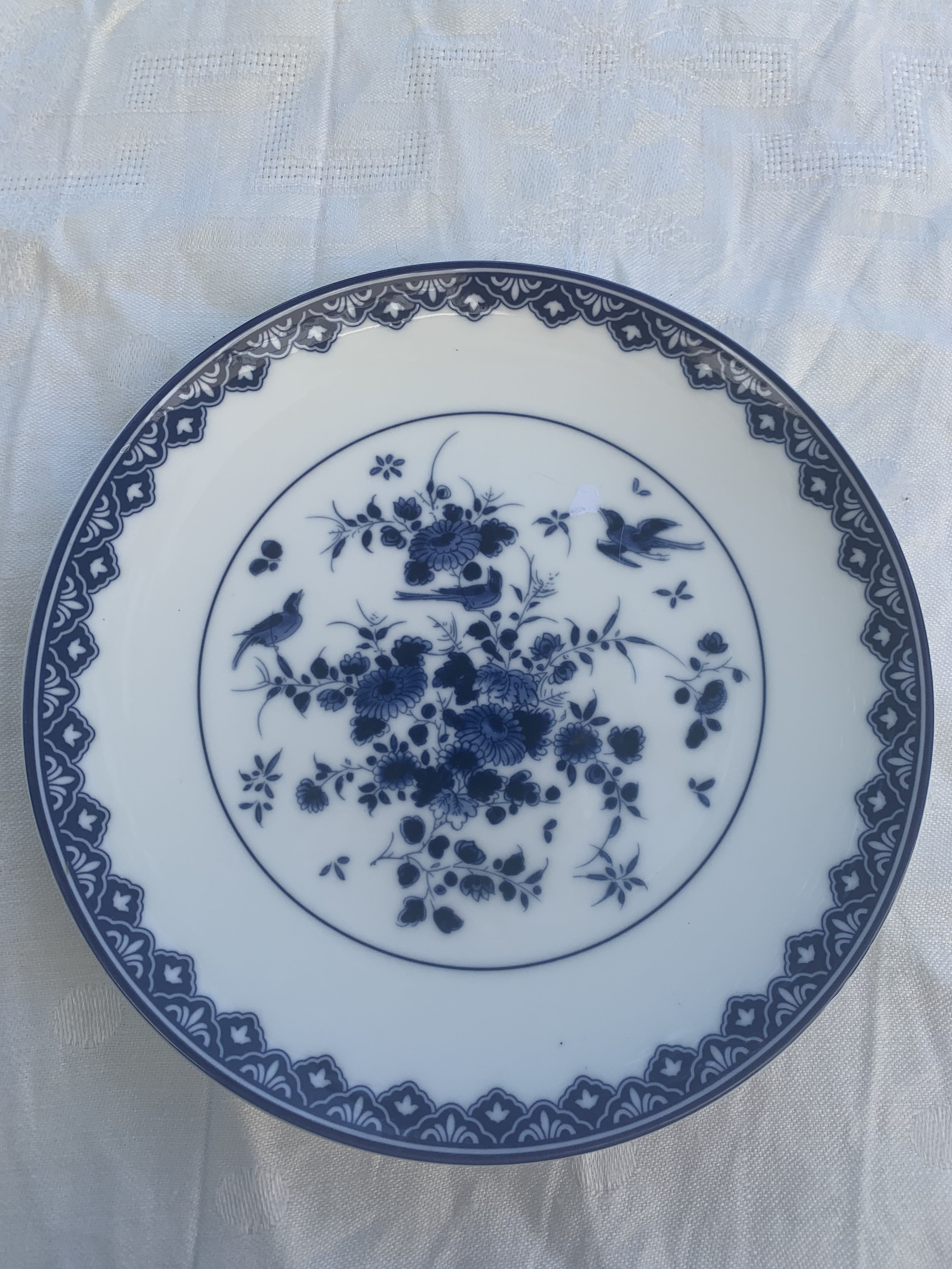 Plate of delft blue collection in porcelain ruks vintage museum