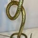 Cobra snake lamp in bronze
