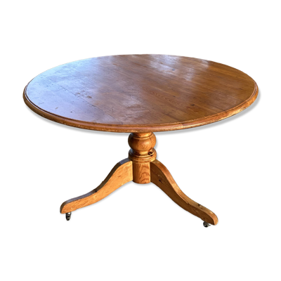 Table ronde en pin diamètre 120 cm