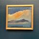Huile sur toile originale suédoise – “Lueur du coucher de soleil” par Carl Erik Billeström, encadrée