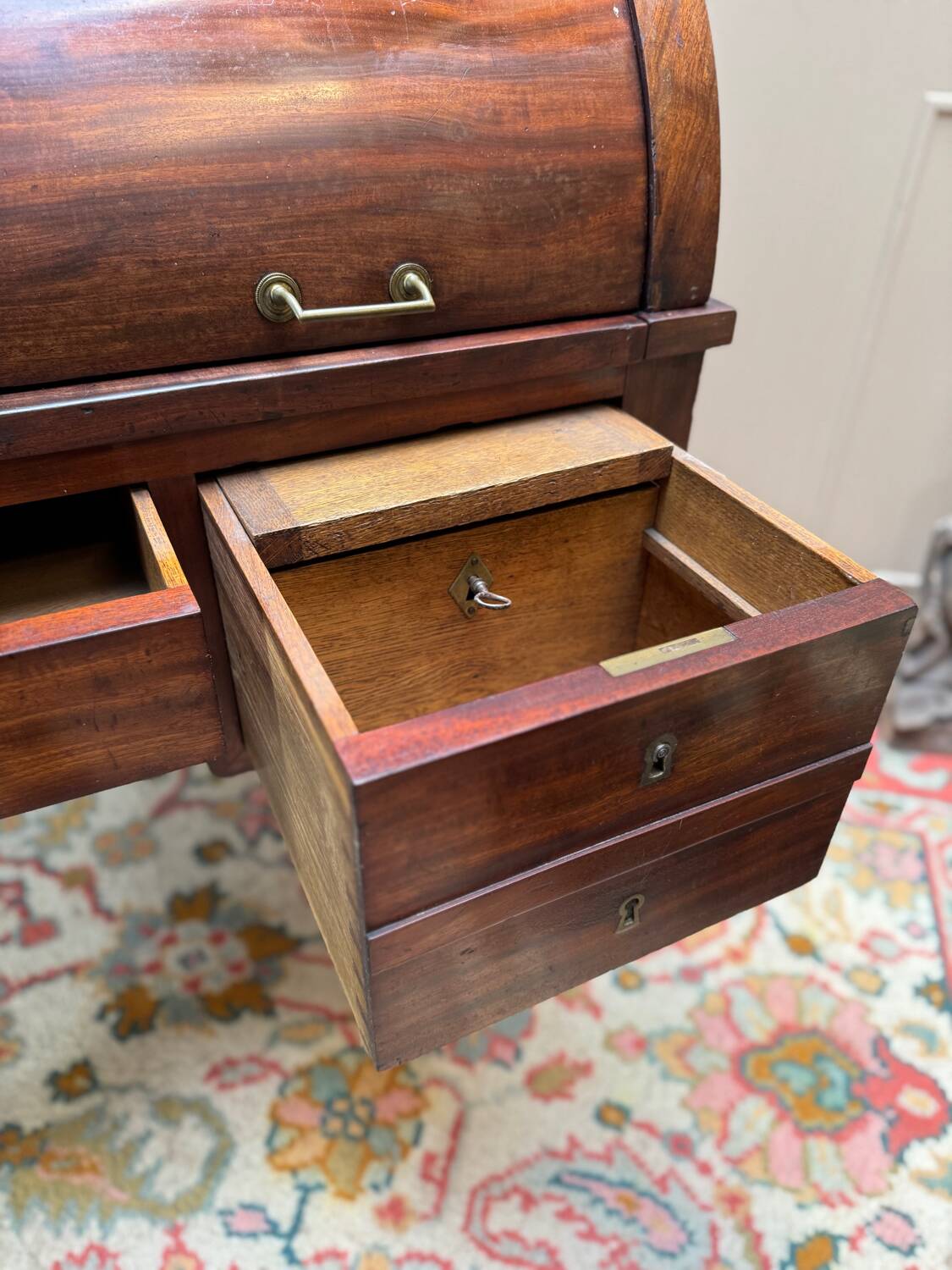 Mahogany Cylinder Desk, Directoire Period, Late 18th Century