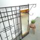 Wall coat rack vintage steel with mirror and shelf