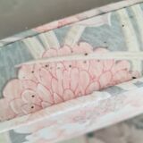 Têtes de lit paire vintage fleuries rose