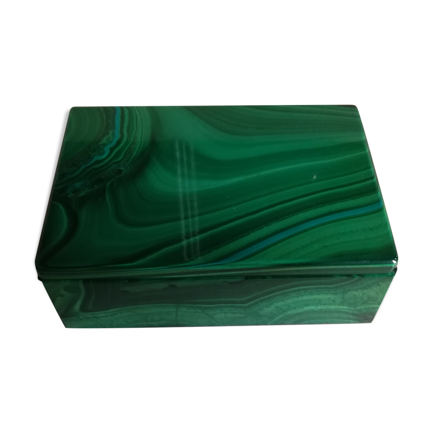 Jewelry box in malachite