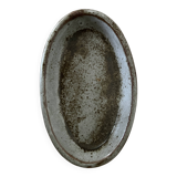Oval bowl in glazed ceramic stoneware with sanded loir, C&T Robert 1970