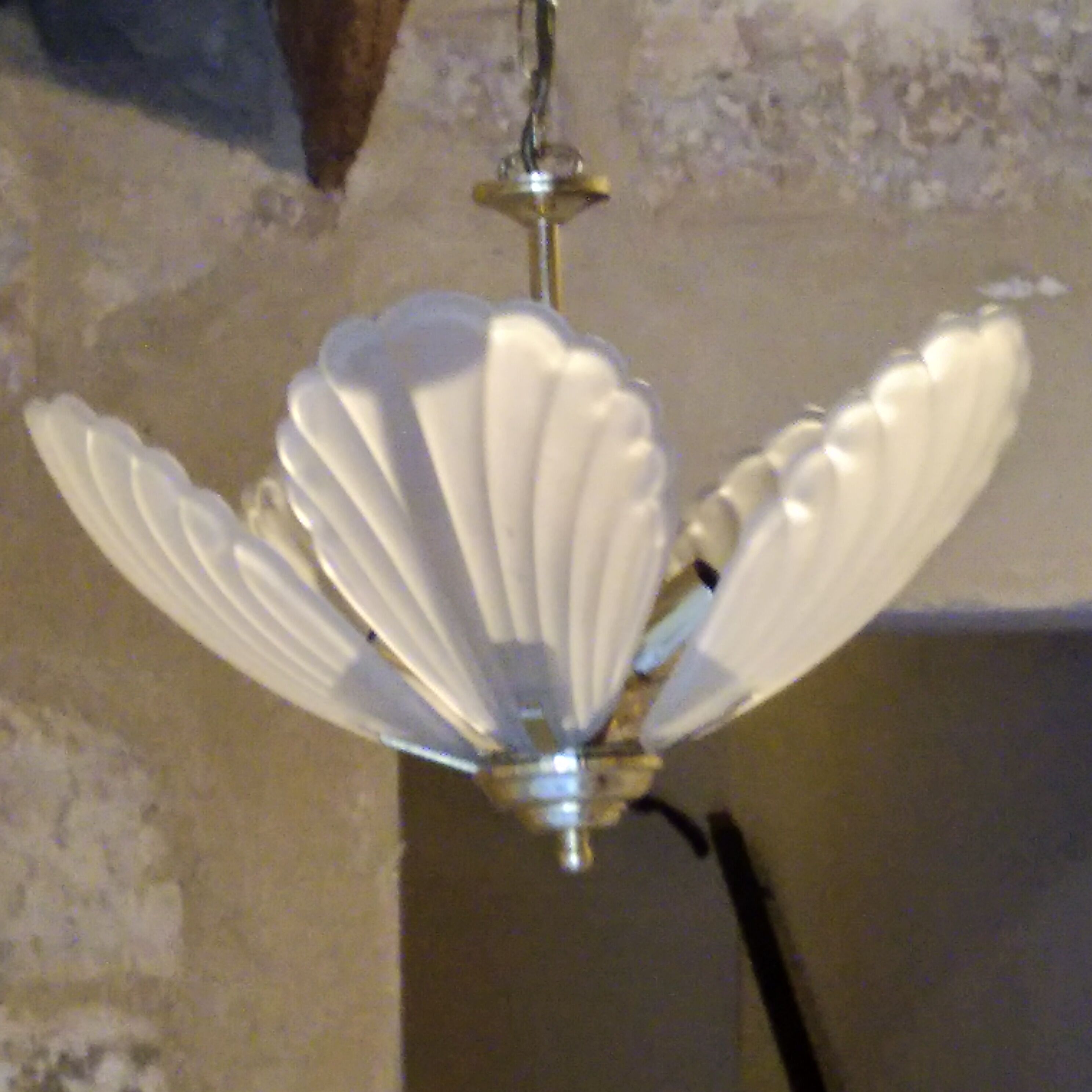 Chandelier murano shells 1970