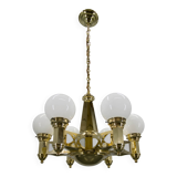Rare Art Nouveau Chandelier by Emil Kralik for Vulkania, 1920s
