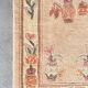Vintage beige pink velvet rug 118 x 60cm