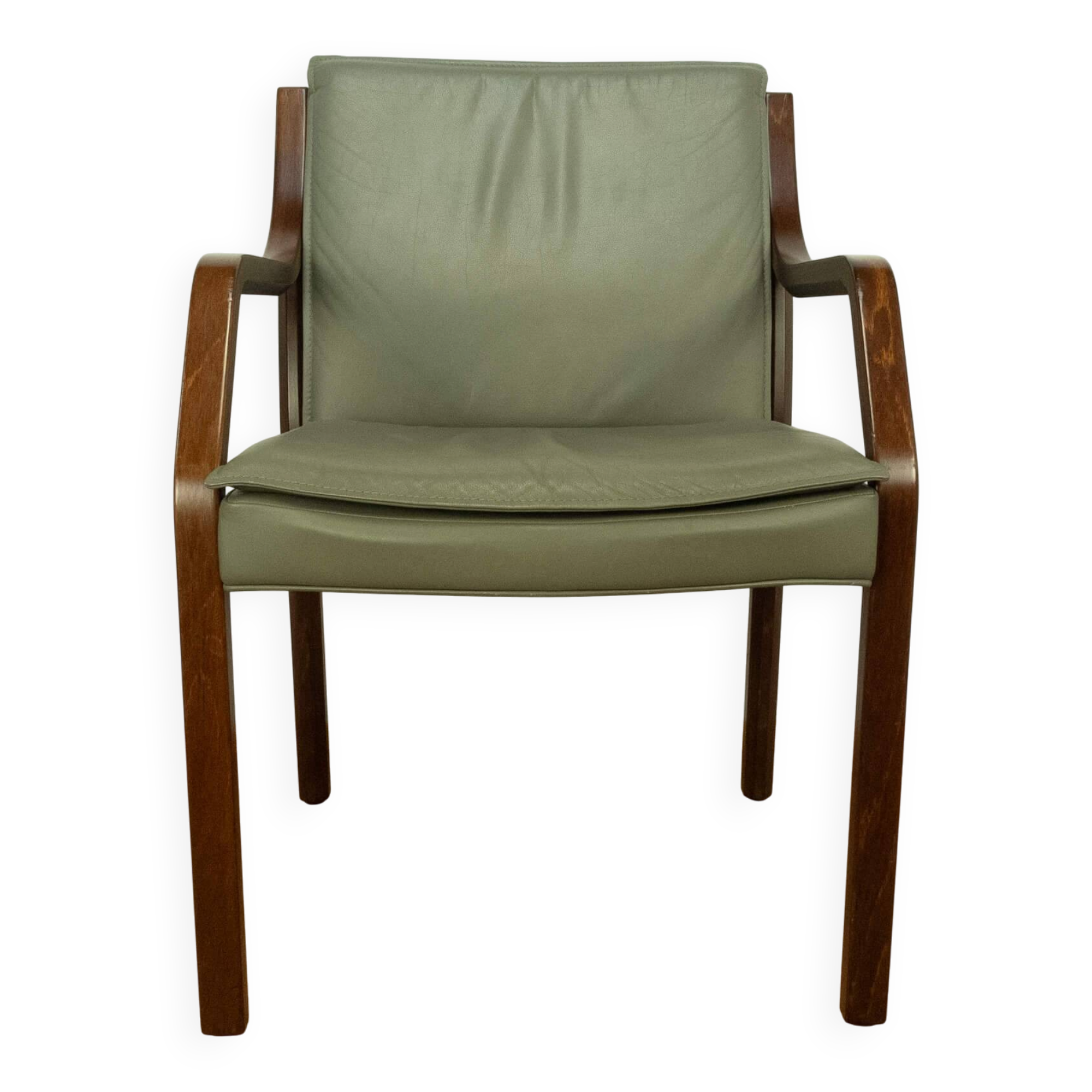 Armchair, Walter Knoll Art Collection, beech, leather, 1980s