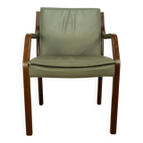 Armchair, Walter Knoll Art Collection, beech, leather, 1980s