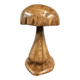 Hand-carved oak table lamp in the shape of a mushroom
