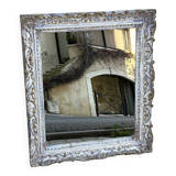 Carved wooden mirror