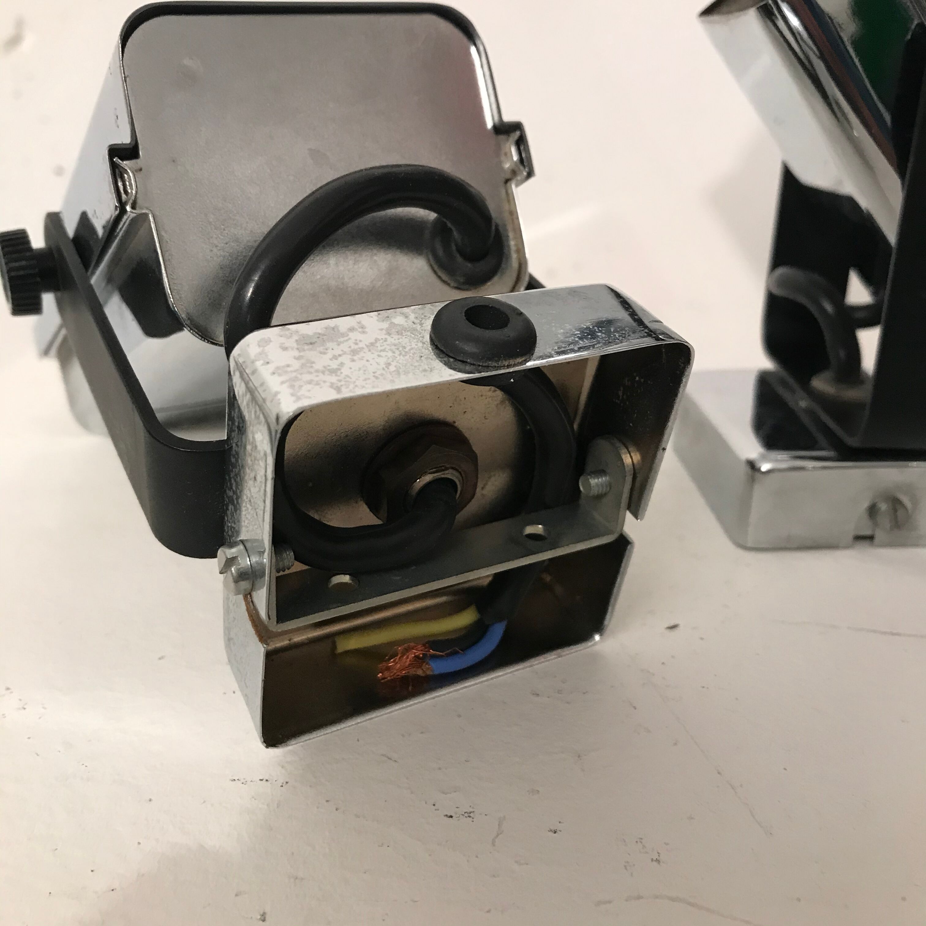 Pair of wall lamps chrome 1970