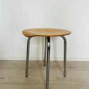 Vintage Wooden Ottoman by Kovona, Czechoslovakia 1970’s