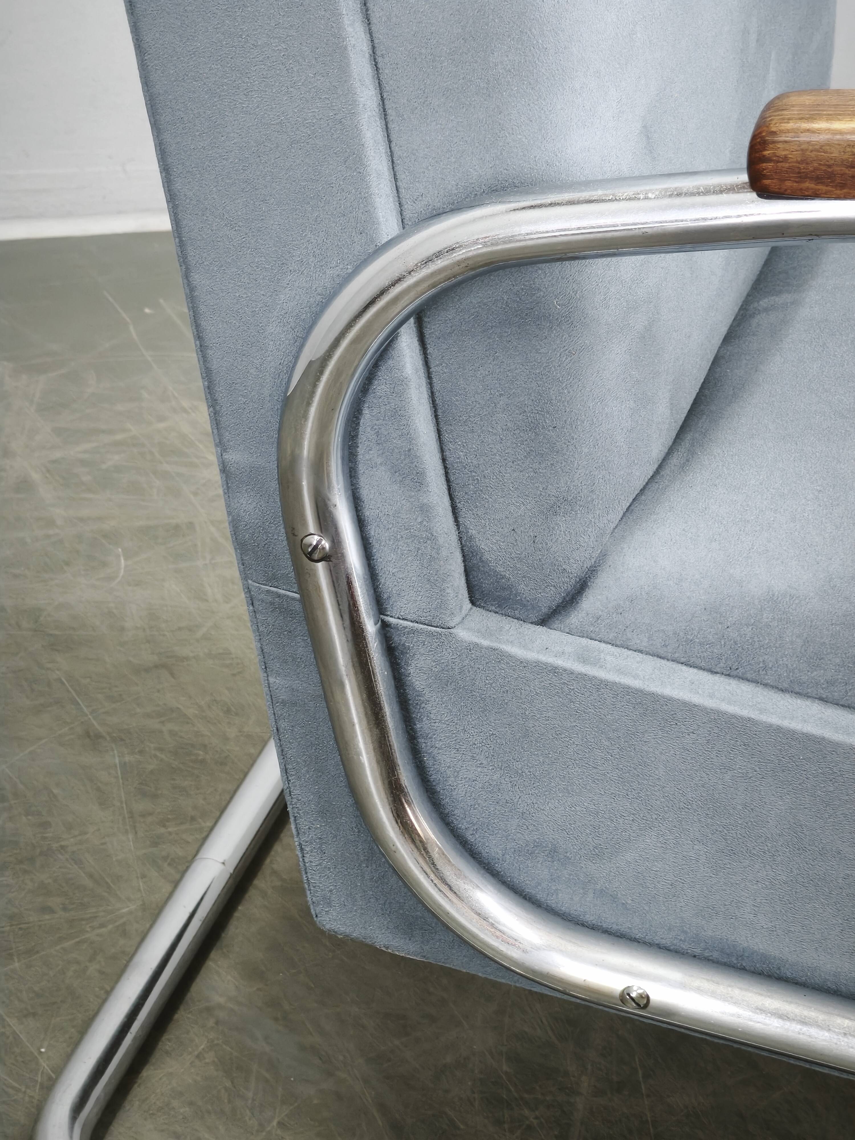Fauteuil cantilever Bauhaus des années 1930 dans le style Thonet S 411, attribué à Kovo