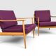 Seltenes vintage Paar Walter Knoll Lounge Sessel