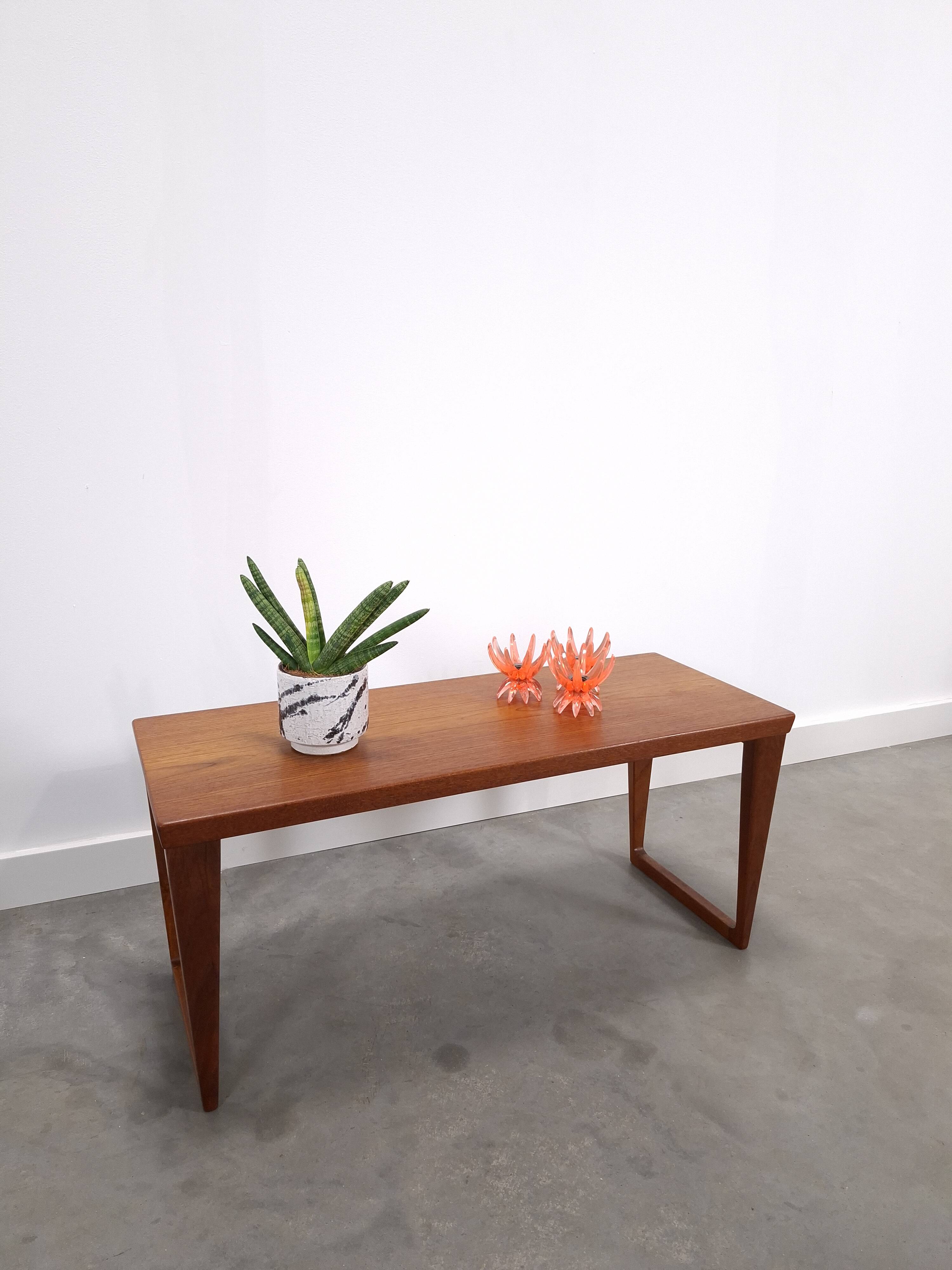 Vintage teak table Kai Kristiansen, Danish design coffee table, model 35