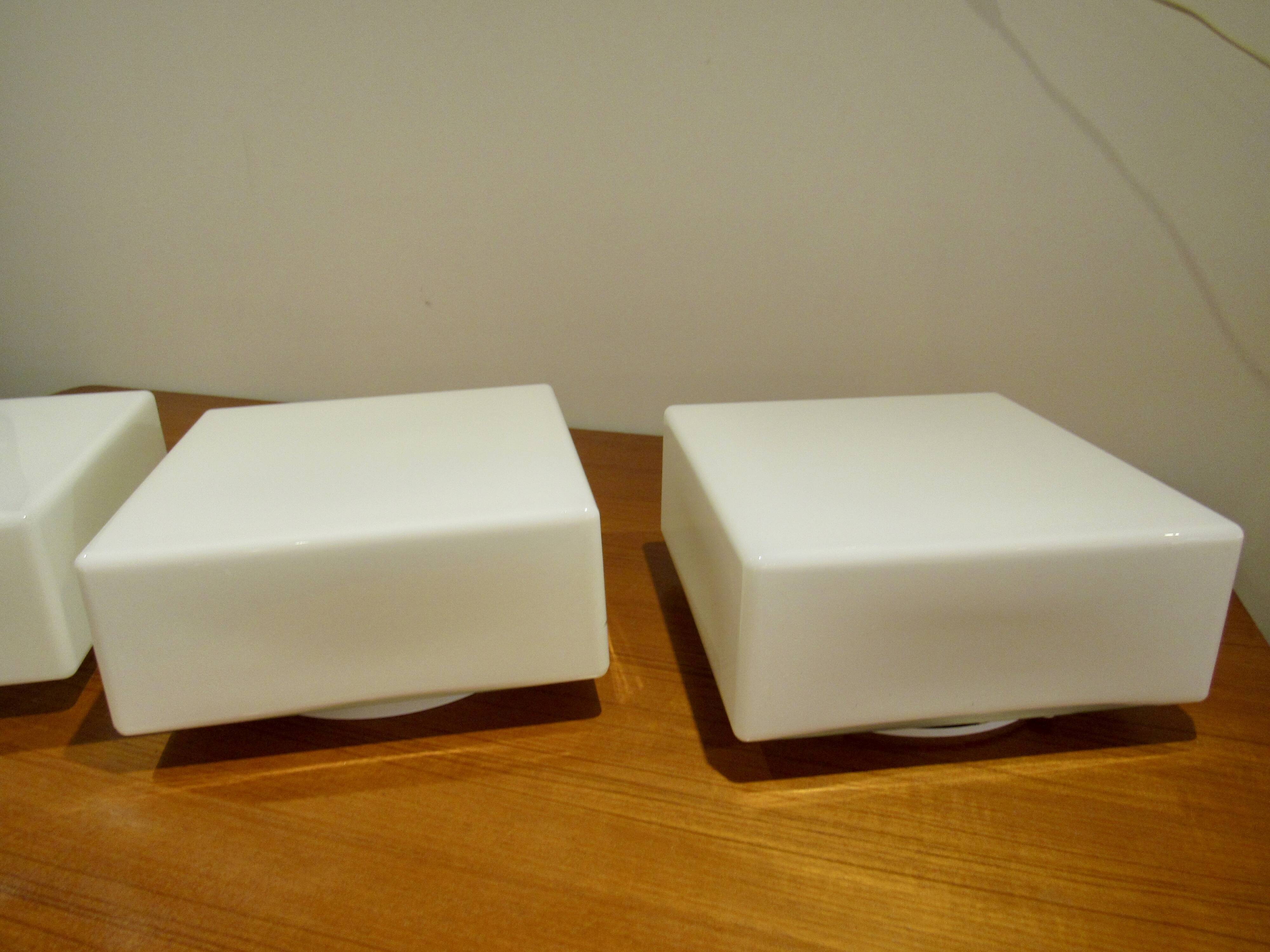 Vintage white glass Lita ceiling lamp